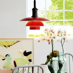 PH 3½-3 Pendel, rød af Poul Henningsen<Louis Poulsen Sale