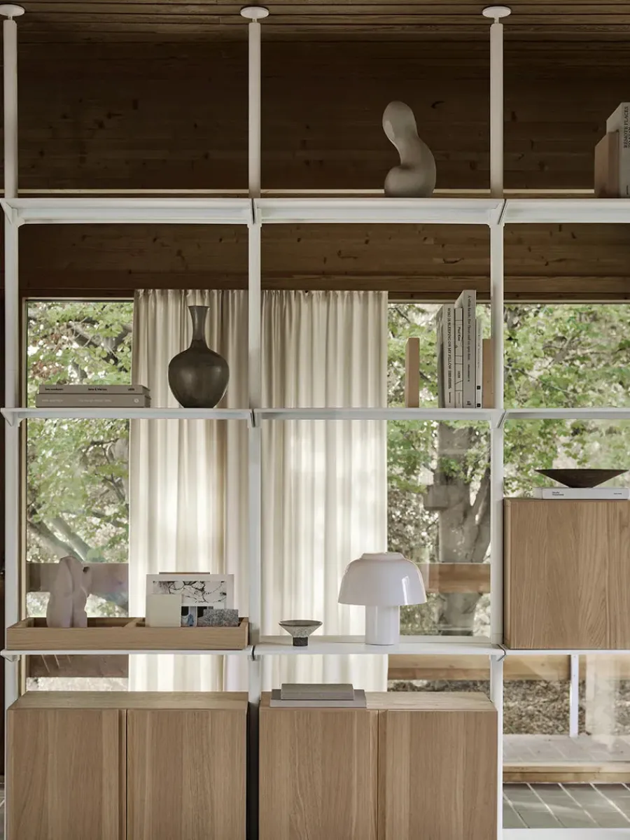 Pira G2 Floor-to-Ceiling Shelving Bundle C fra String<String Furniture Discount