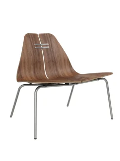 PK23 Lounge Chair, walnut/steel af Poul Kjærholm<Fritz Hansen