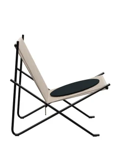 PK4 Loungestol i natur, stålstel af Poul Kjærholm<Fritz Hansen Best