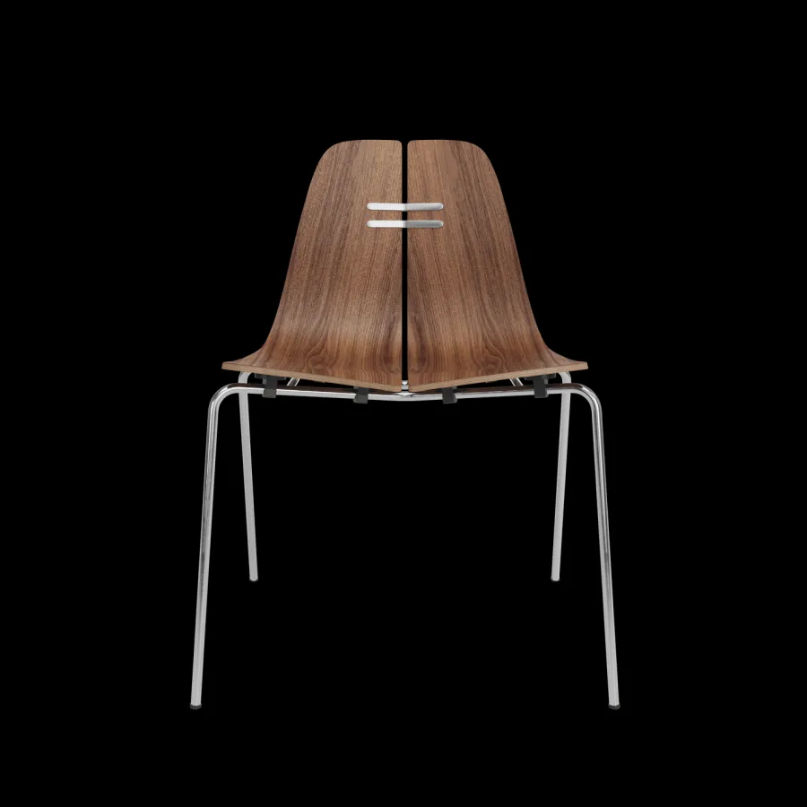 PK3 spisebordsstol, valnød af Poul Kjærholm<Fritz Hansen