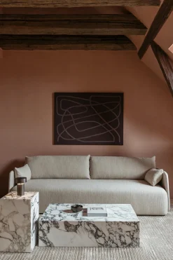 Plinth Tall Sand Kunis Breccia marmor fra<Audo Copenhagen Sale