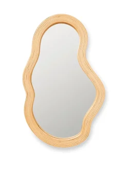Pond Mirror Medium, rattan fra<Ferm Living Online