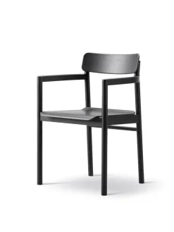 Post Spisebordsstol, eg sort lak fra<Fredericia Furniture Sale