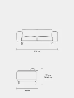 Rest 2 pers. sofa fra<Muuto New