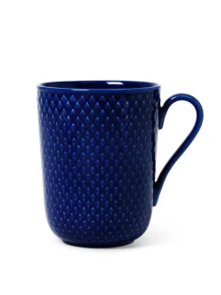 Rhombe krus m. hank, blå fra<Lyngby Porcelæn Sale