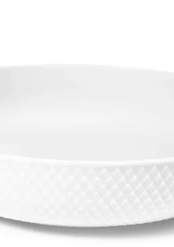 Rhombe serveringsskål, hvid fra<Lyngby Porcelæn