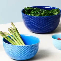 Rhombe skål, mørk blå Ø22 cm fra<Lyngby Porcelæn Sale