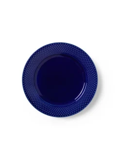 Rhombe tallerken, mørk blå Ø23 cm fra<Lyngby Porcelæn Best
