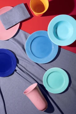 Rhombe tallerken, mørk blå Ø23 cm fra<Lyngby Porcelæn Best