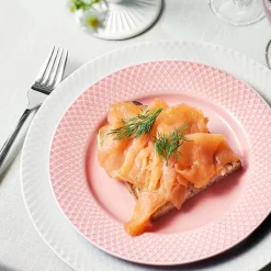 Rhombe tallerken, rosa Ø21 cm fra<Lyngby Porcelæn Best