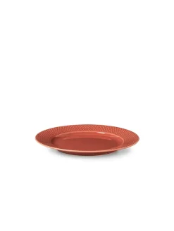 Rhombe tallerken, terracotta Ø23 cm fra<Lyngby Porcelæn Discount