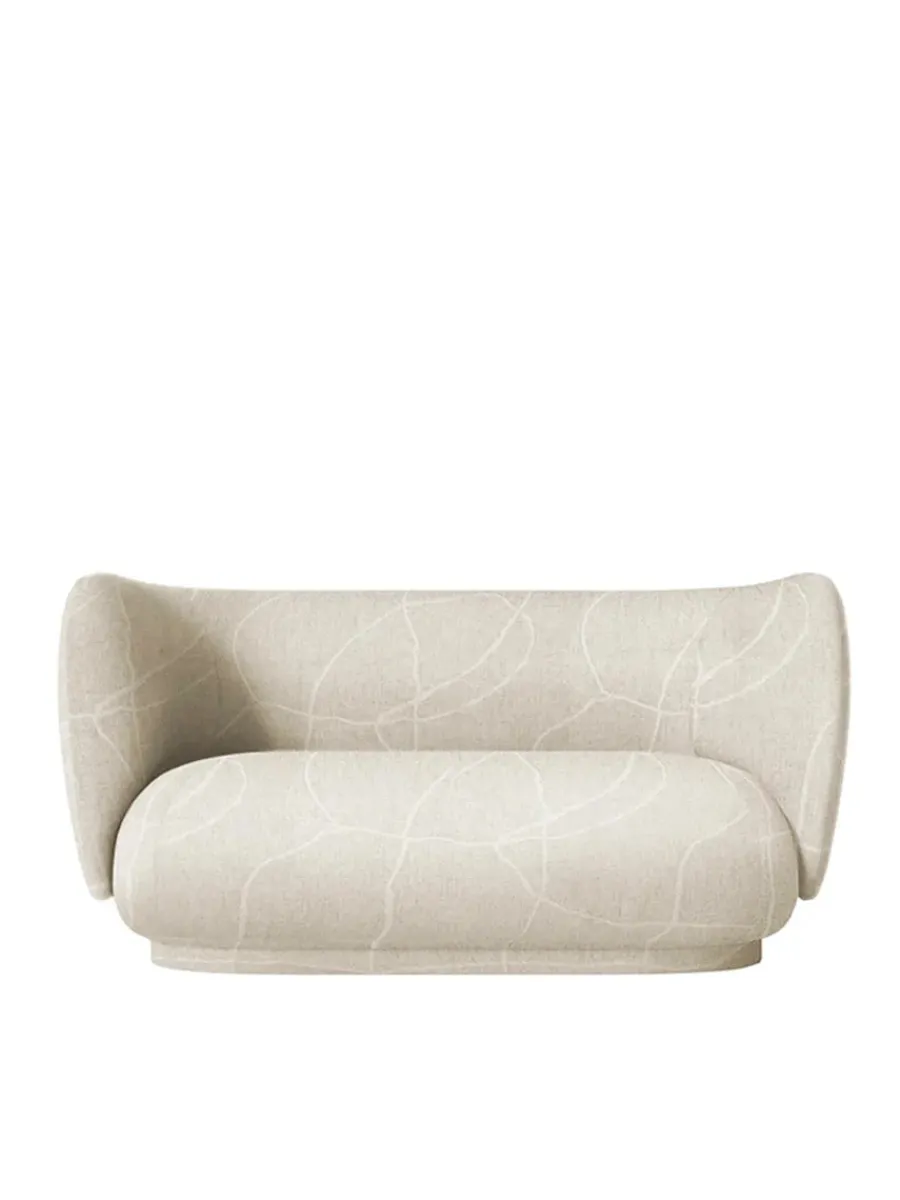 Rico Sofa 2-seater Cilla Taupe fra<Ferm Living Clearance