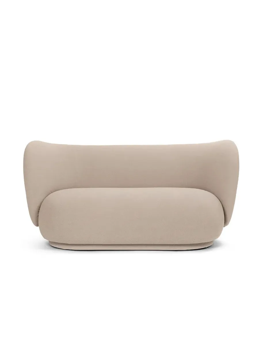 Rico Sofa 2-seater Cilla Taupe fra<Ferm Living Clearance