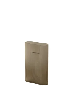 Ridge Vase, taupe frosted glass fra<Muuto Outlet