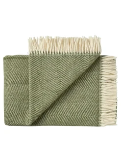 Rømø Plaid, forest floor green fra<Silkeborg Uldspinderi Best