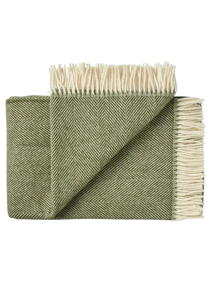 Rømø Plaid, forest floor green fra<Silkeborg Uldspinderi Best