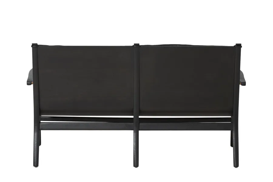 Rén Lounge sofa 2. pers sortmalet eg, sort læder fra<Stellar Works Hot