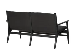 Rén Lounge sofa 2. pers sortmalet eg, sort læder fra<Stellar Works Hot