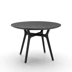 Rén spisebord Ø110cm sort malet eg, sort stel<Stellar Works Discount