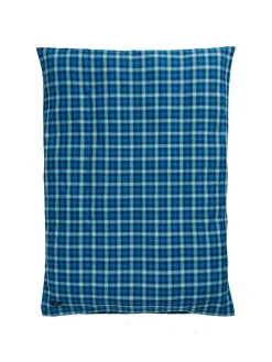 Rodeo Duvet Cover, neon blue check fra<Magniberg Online