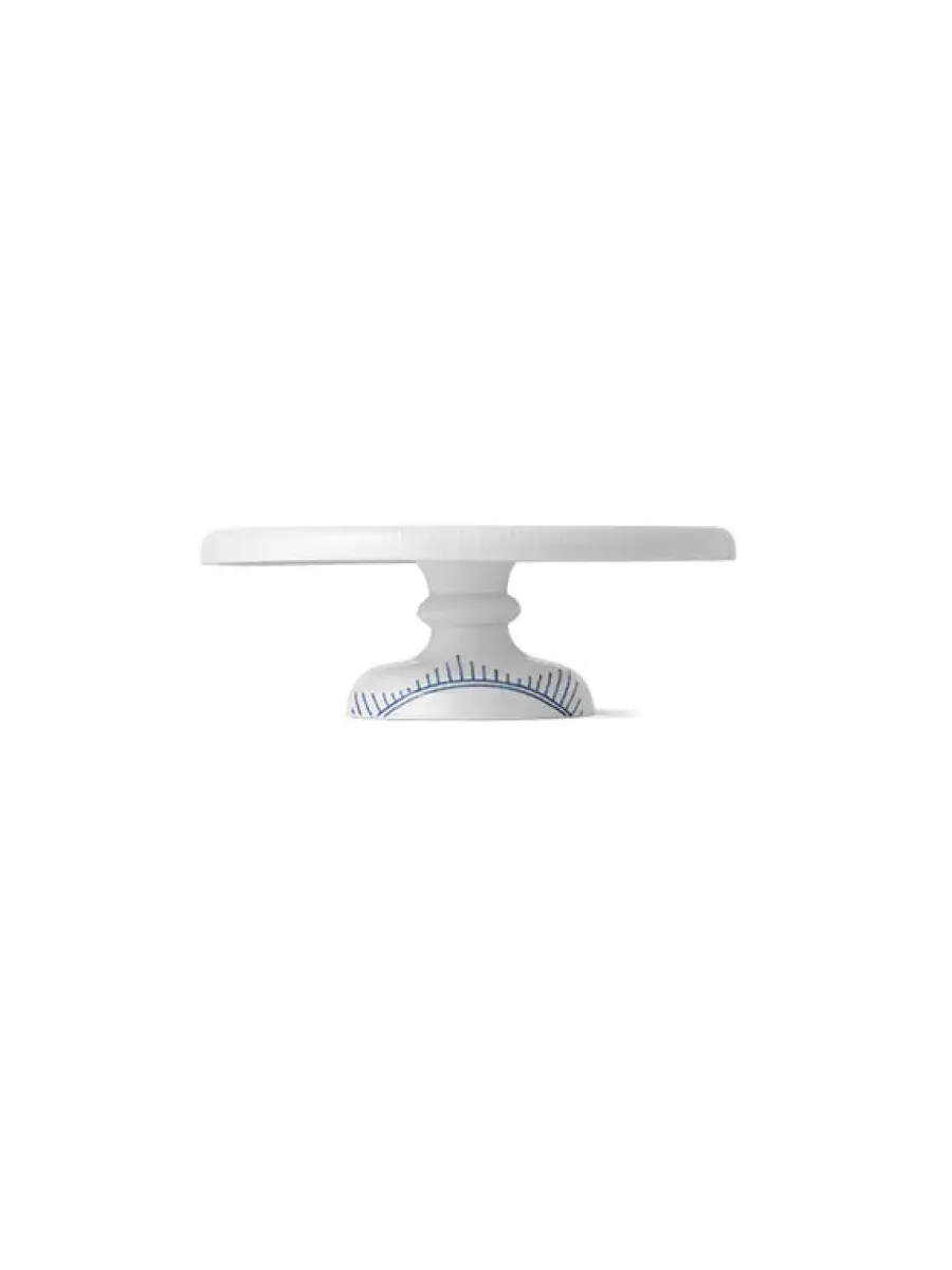 Blå Mega Riflet, fad på fod 29,5 cm<Royal Copenhagen Discount