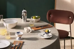 Blå Mega Riflet Skål på fod, 8 cm<Royal Copenhagen Sale