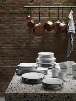 Blå Mega Riflet, tallerken 19 cm mønster 2<Royal Copenhagen Sale