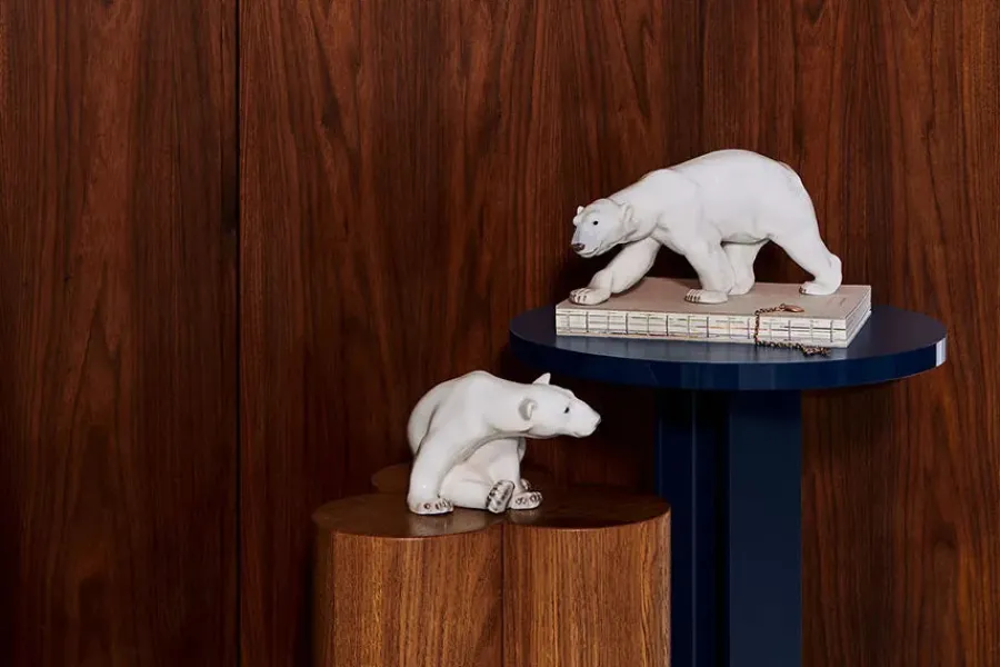 Figurine Panda, med unge 13 cm<Royal Copenhagen Outlet