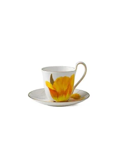 Flora højhankskop med underkop, Tulipan<Royal Copenhagen