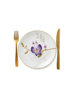 Flora tallerken 22 cm, Stedmoderblomst<Royal Copenhagen Hot
