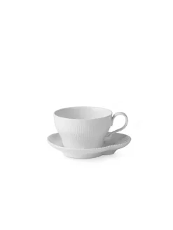 Hvid Elements, kop med underkop 26 cl<Royal Copenhagen Discount