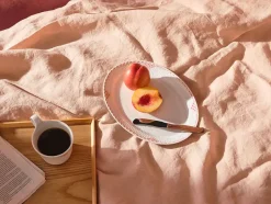 Hvid Halvblonde, oval tallerken 28 cm<Royal Copenhagen