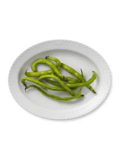 Hvid Halvblonde, fad 36,5 cm<Royal Copenhagen Hot