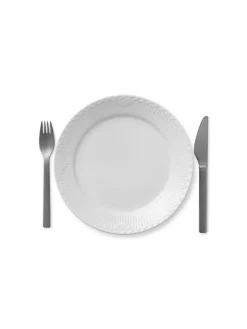 Hvid Halvblonde, tallerken 25 cm<Royal Copenhagen Best