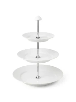 Hvid Riflet, étagére 3 lag<Royal Copenhagen Hot