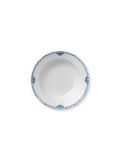 Hvid Riflet, dyb tallerken 21 cm<Royal Copenhagen