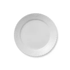 Hvid Riflet, tallerken 25 cm<Royal Copenhagen Discount