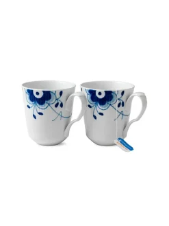 Hvid Riflet, 2-pak krus 37 cl<Royal Copenhagen Discount