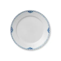 Hvid Riflet, tallerken 27 cm<Royal Copenhagen Best
