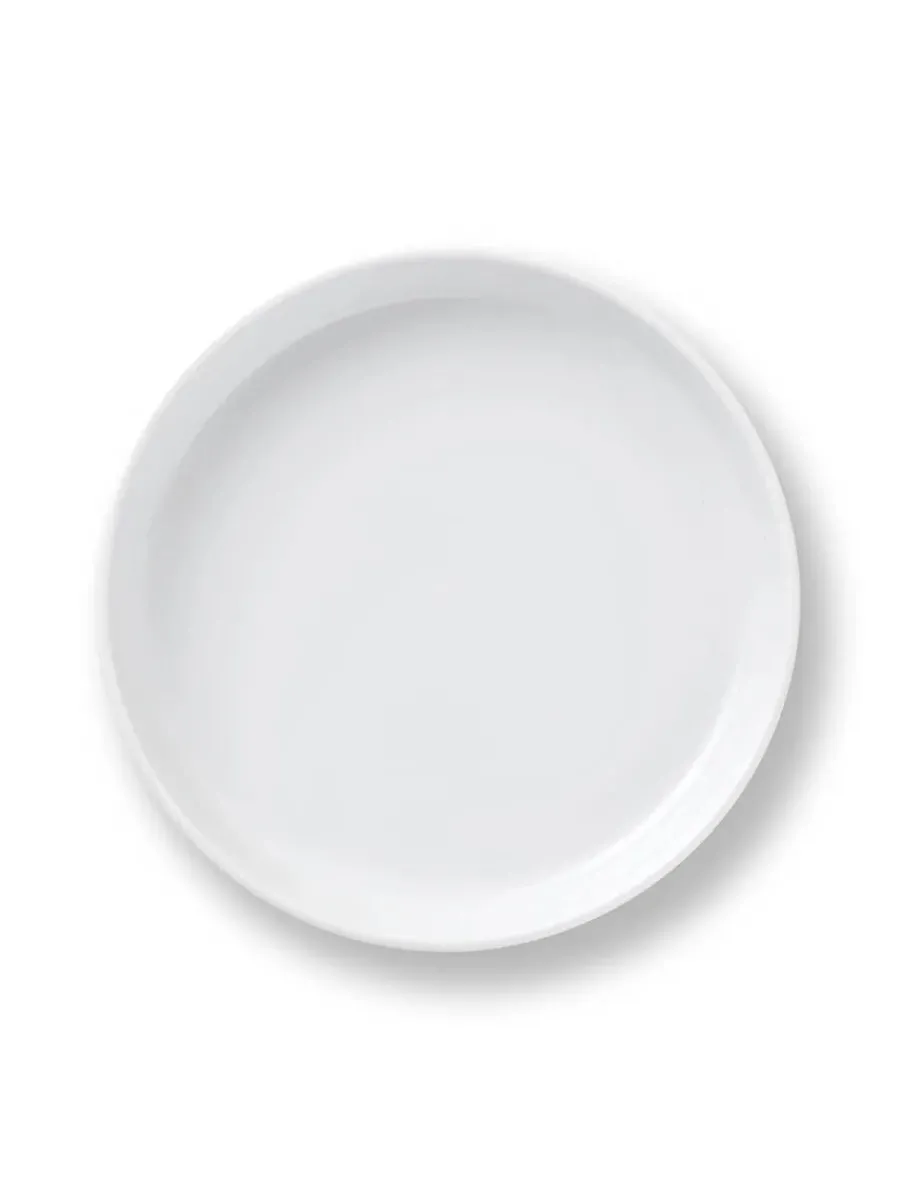 Hvid Riflet, rundt ovnfast fad 27 cm<Royal Copenhagen Online