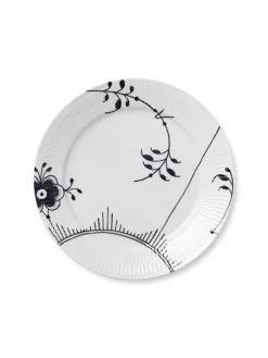 Sort Mega Riflet, tallerken 27 cm<Royal Copenhagen Best