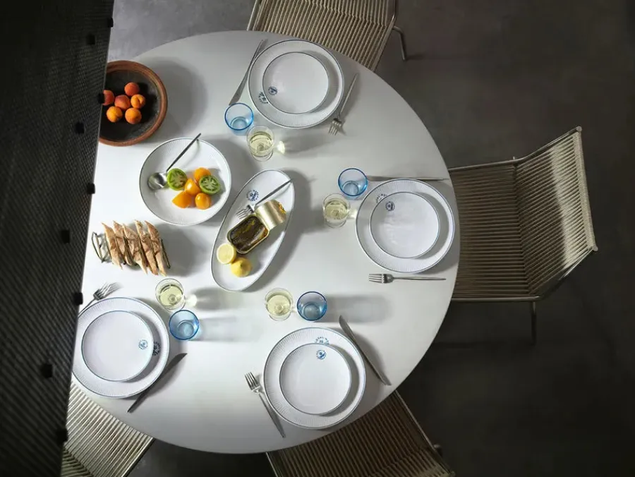 Sort Mega Riflet, tallerken 27 cm<Royal Copenhagen Best