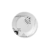 Sort Mega Riflet, tallerken 19 cm<Royal Copenhagen