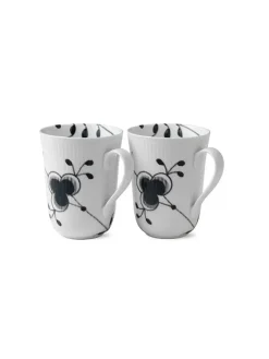 Sort Mega Riflet, 2-pak krus 33 cl<Royal Copenhagen