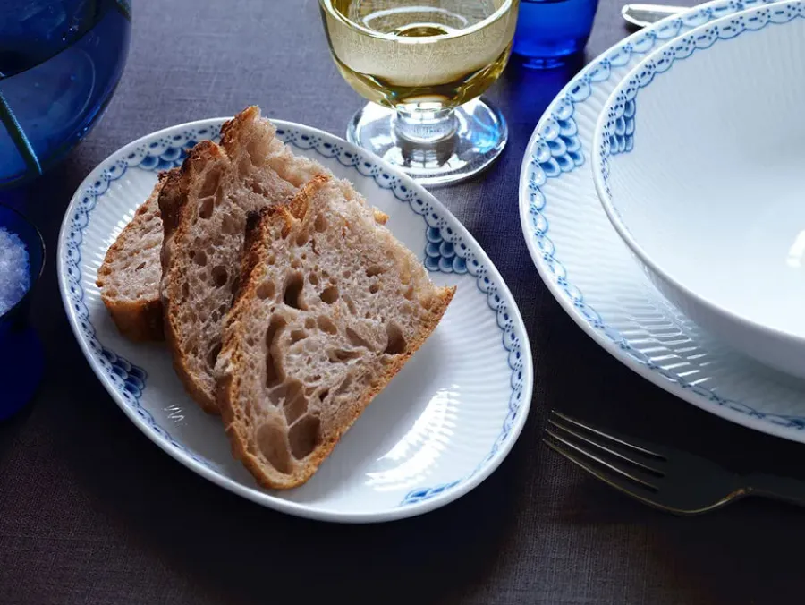 Sort Mega Riflet, asiet 23 cm<Royal Copenhagen Hot