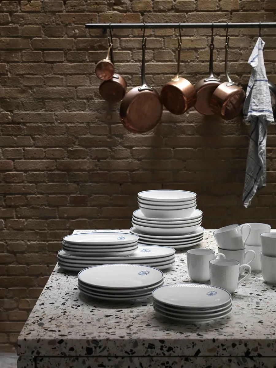 Sort Mega Riflet, asiet 23 cm<Royal Copenhagen Hot