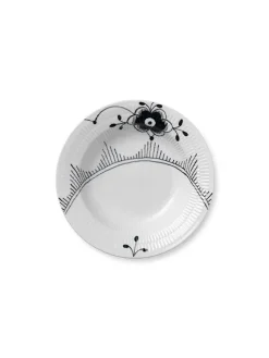 Sort Mega Riflet, dyb tallerken 21 cm<Royal Copenhagen Hot