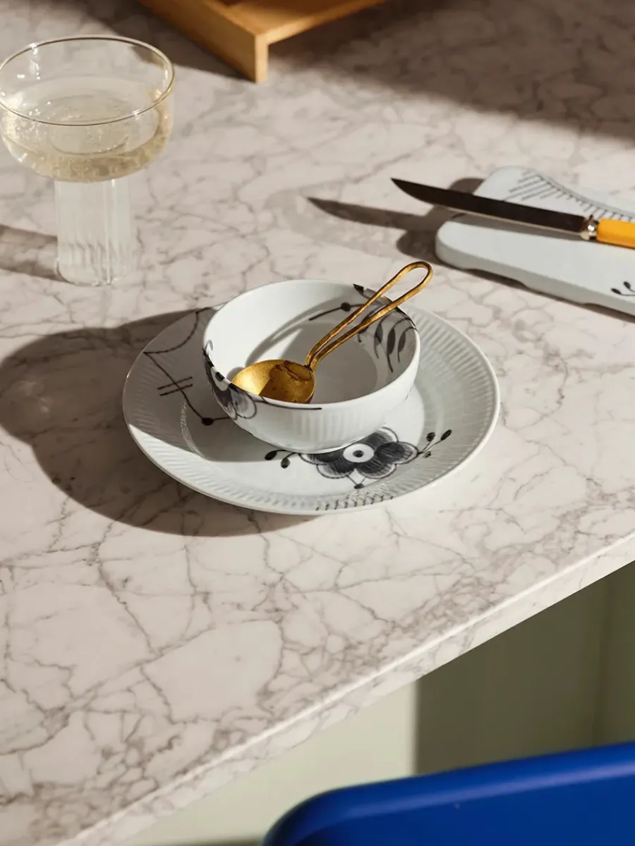 Sort Mega Riflet, serveringsbræt 15,5 cm<Royal Copenhagen Sale