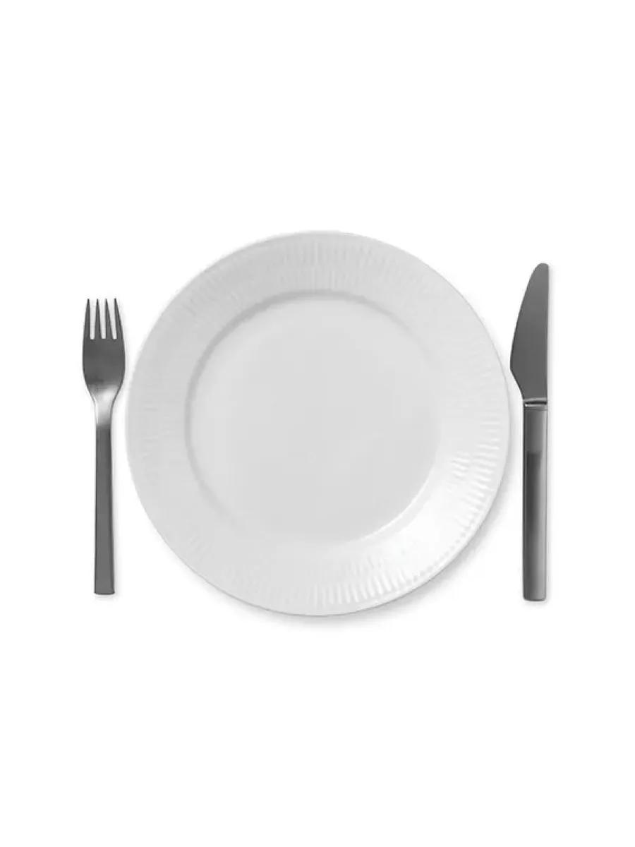 Sort Mega Riflet, tallerken 22 cm<Royal Copenhagen Hot